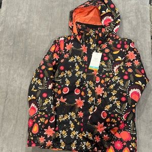 Roxy jetty girls jacket size 14/XL floral pattern